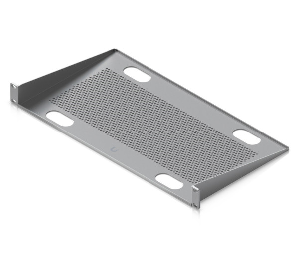 Ubiquiti UACC-RACK-SHELF-CLV 19" 1U 250mm mély MAX:20kg perforált ezüst rack polc