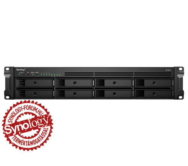 Synology RackStation RS1226+ (4GB) 2U 8x SSD lemezes rackbe szerelhető NAS + regisztrációs kártya