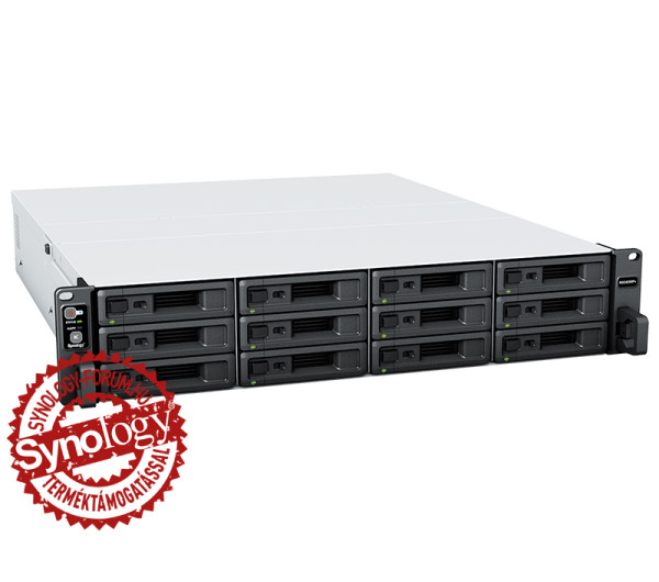 Synology RackStation RS2423RP+II (8GB) 12x SSD/HDD lemezes 2U rackbe szerelhető NAS + regisztrációs kártya