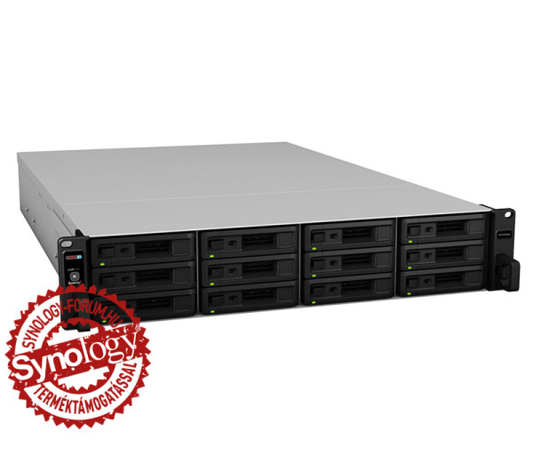 Synology RX1222sas 12x SSD/HDD lemezes 2U rackbe szerelhető NAS tárhelybővítő