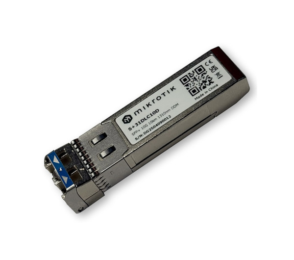 MikroTik S+31DLC10D 1310nm 10km távolság LC 10G monomódusú SFP+ modul