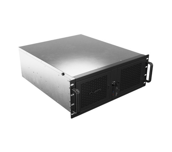 Lanberg SC01-5204-12B 19" 4U SZÉL:430mm MÉLY:520mm MAG:176mm 5x 120 mm-es PWM ventilátorral ATX/ITX/Micro-ATX  rack szerver ház