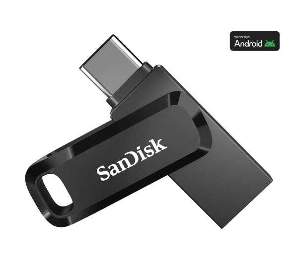 SanDisk, 64GB, Dual Drive, Fekete, Pendrive