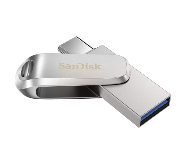SanDisk, Pendrive, 256GB, Dual Drive, Ezüst