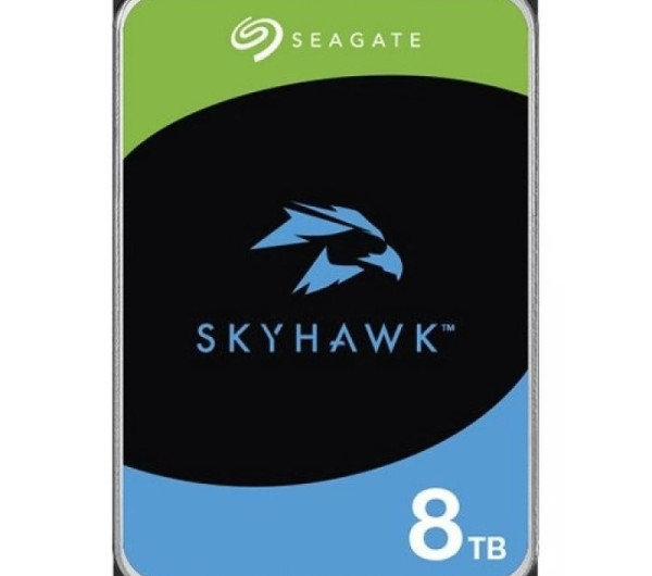 Seagate Skyhawk ST8000VX010 8TB 3,5 belső SATAIII 5400RPM 256MB  24/7 Biztonságtechnikai (Surveillance) HDD