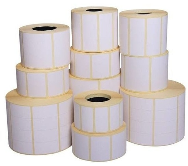40mm x 20mm Direkt termál Tekercses etikett címke Fehér ( 8000 címke/tekercs )