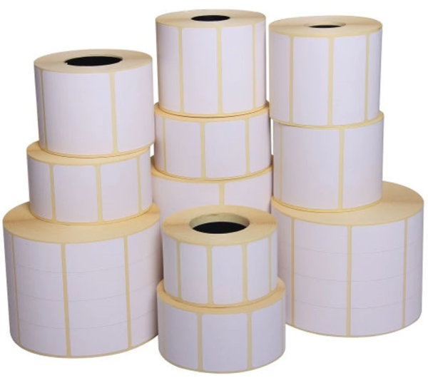 100mm x 60mm Direkt termál Tekercses etikett címke, Fehér (1000 címke/tekercs)