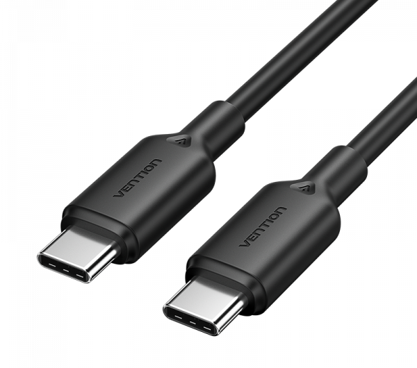 Vention Szövet USB-C -> USB-C,(3A, fekete), 2m, kábel