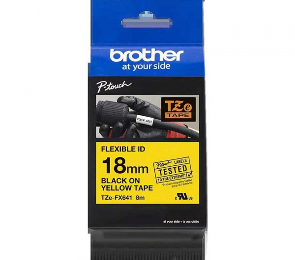 Brother TZe-FX641 18 mm széles 8m hosszú szalagkazetta 