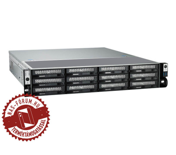 TerraMaster U12-500 Plus (16GB) 12x SSD/HDD lemezes MAX:288TB 2U rackbe szerelhető NAS