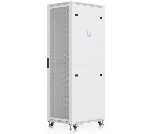 Ubiquiti UACC-RACK-42U-800-P 19" 42U 1966x600x800 MAX:800kg perforált ajtós fehér álló rack szekrény