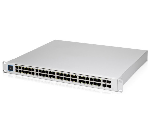 Ubiquiti UniFi USW-PRO-48-POE Gen2 48port GbE LAN 40xPoE+ 8xPoE++ 4xSFP+ port L3 menedzselhető switch