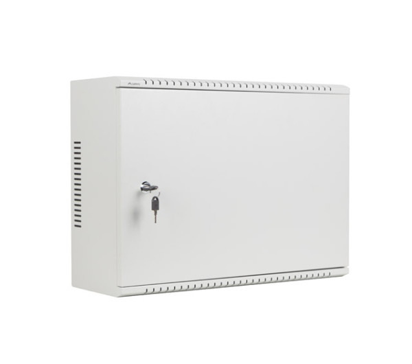 Lanberg WAF1-5203-04-00S 19 4U+3U SZÉL:540mm MÉLY:200mm MAG:400mm fémajtós szürke fali rack szekrény