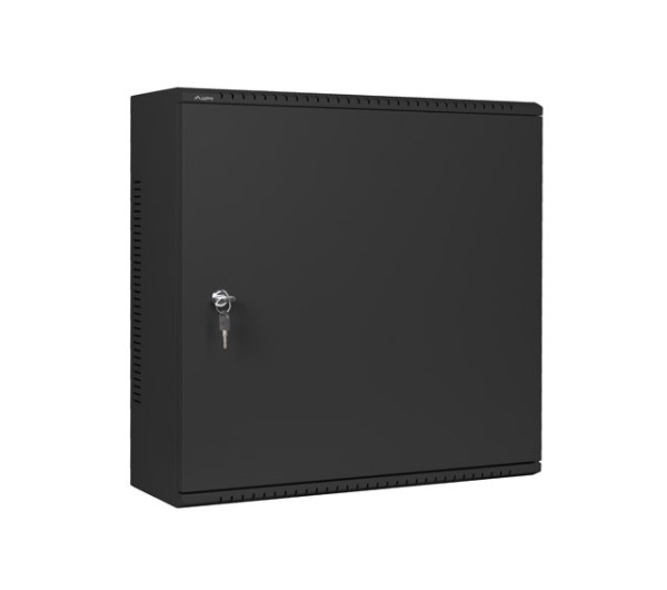 Lanberg WAF1-5203-06-00B 19" 6U+3U SZÉL:540mm MÉLY:200mm MAG:540mm fémajtós fekete fali rack szekrény