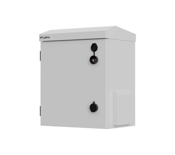Lanberg WAH1-3240-00S 10" 3U SZÉL:320mm MÉLY:220mm MAG:400mm IP55 szürke kültéri fali rack szekrény