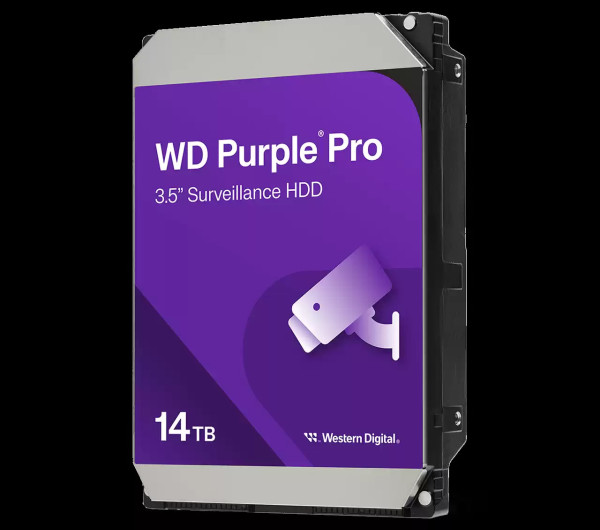 Western Digital WD142PURP 14TB Purple Pro 3,5 belső SATAIII 7200RPM 512MB 24/7, RAID, Biztonságtechnikai (Surveillance) HDD