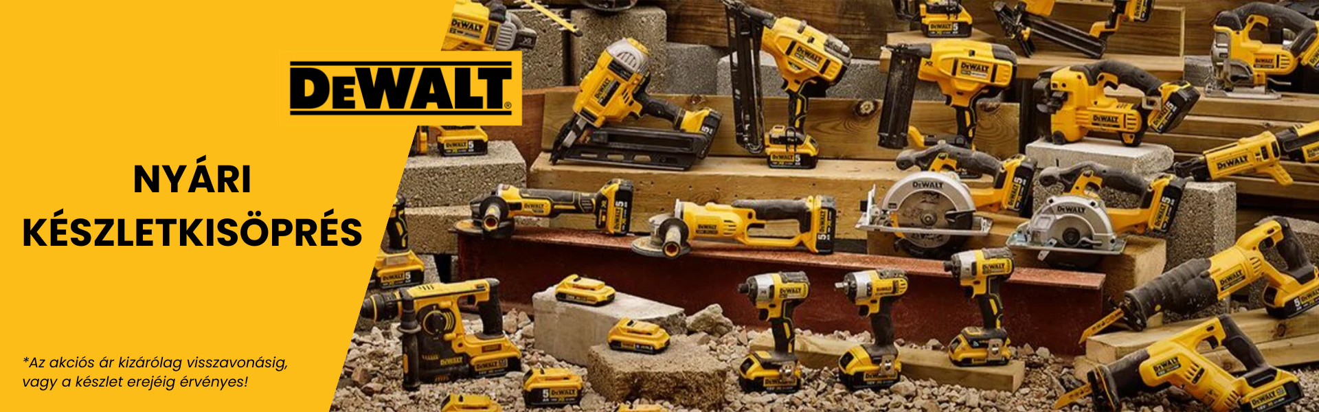 DEWALT nyári készletkisöprés