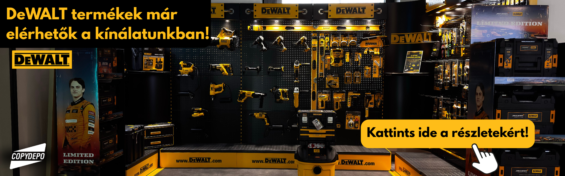 DeWalt termékek már elérhetők a kínálatunkban!