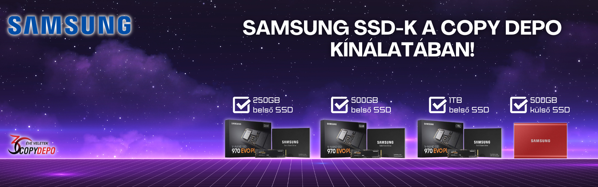 Samsung SSD-k a Copy Depo kínálatában